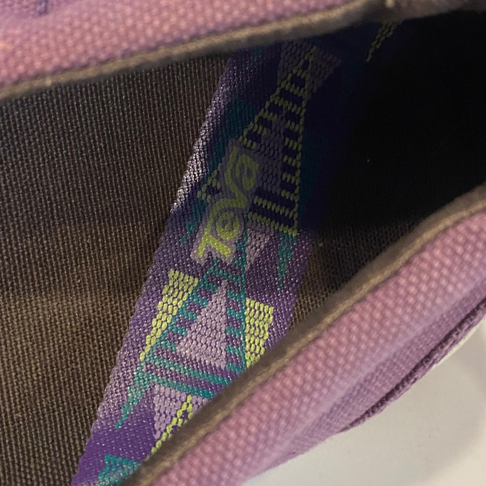 Teva Slip On Sneakers Womens 7 Purple Good Canvas Low Top 1007766 - Picture 7 of 7